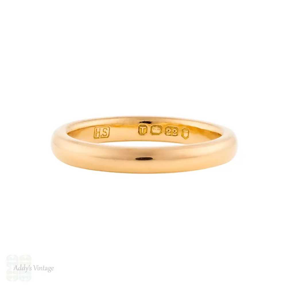 22ct Rose Gold Vintage Ladies Wedding Ring, 1950s… - image 4