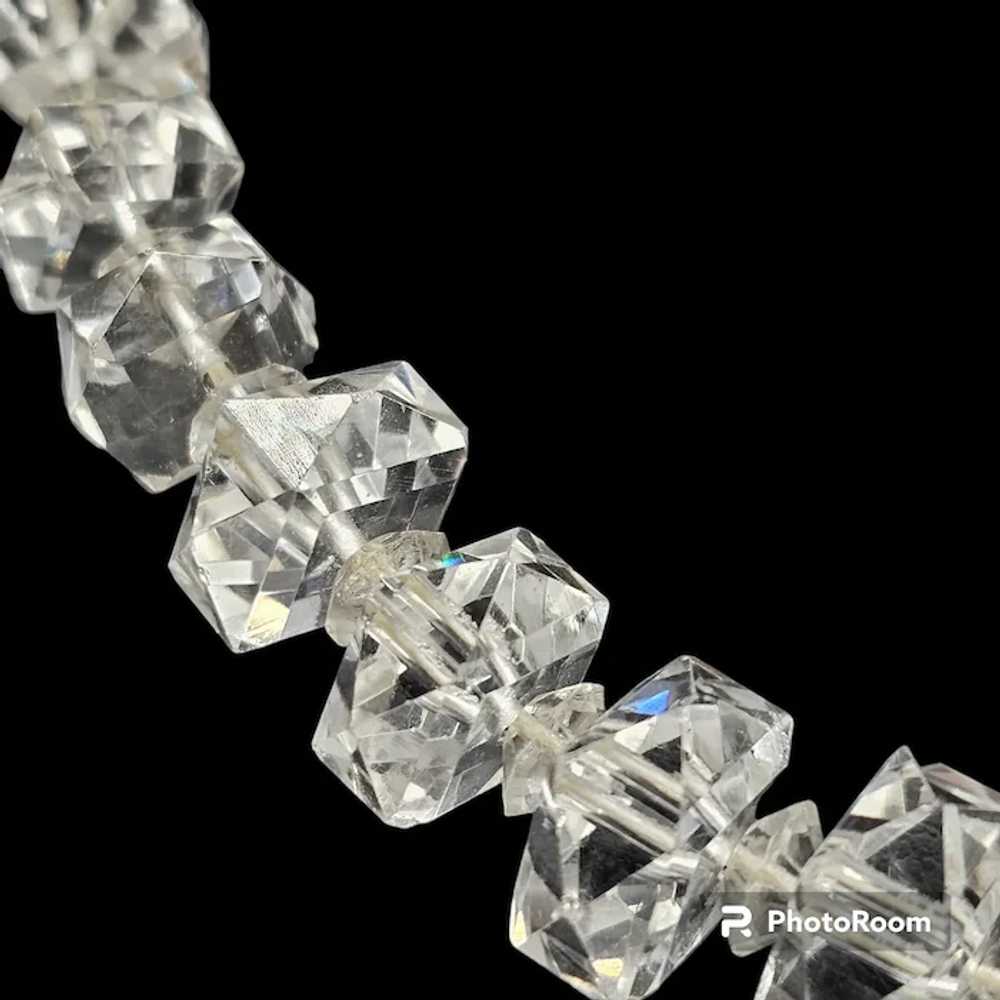 Art Deco Faceted Rock Crystal Graduated Necklace … - image 5