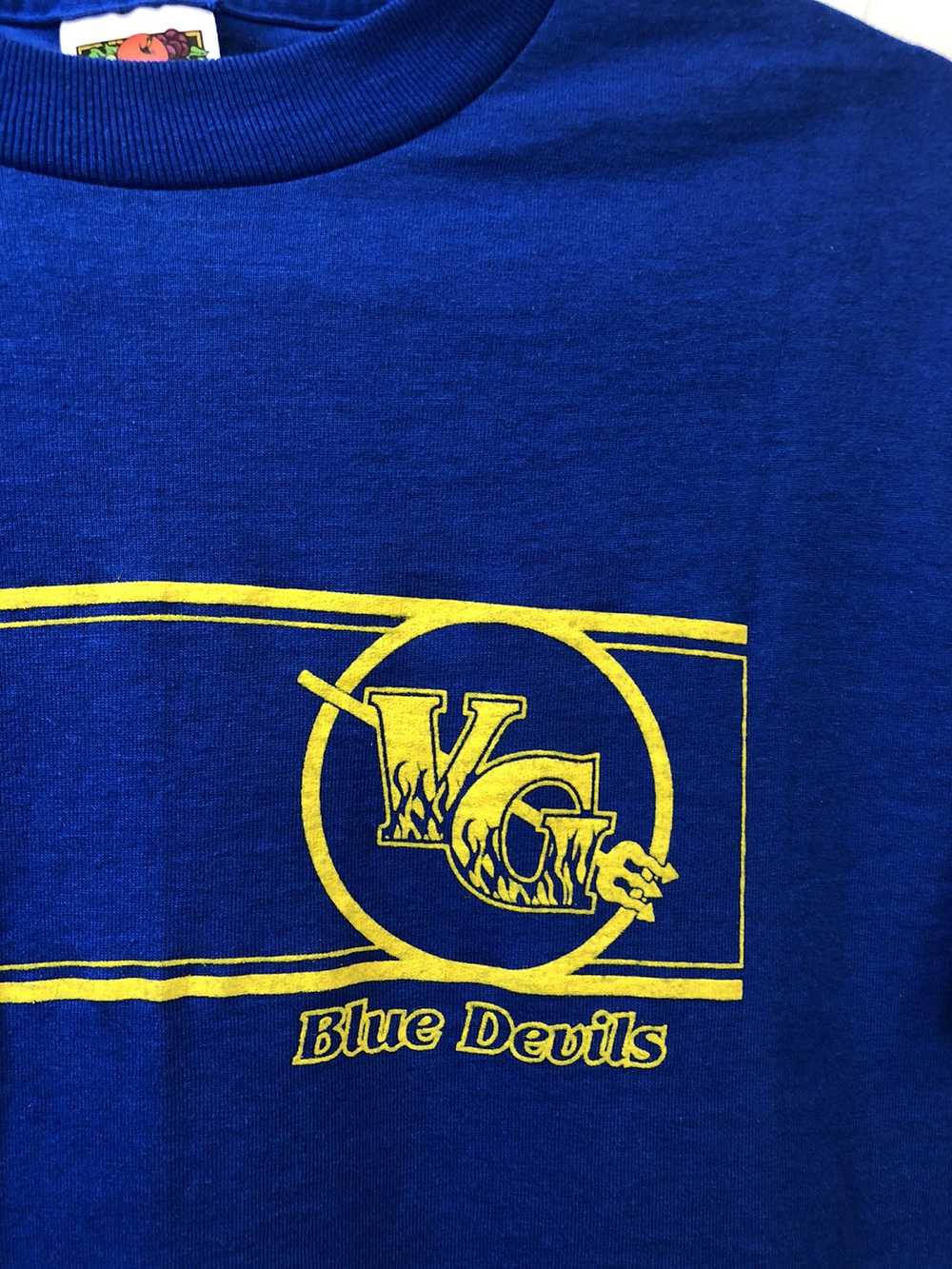 Vintage Vintage Blue Devils Pitchfork Blue Tee - image 6