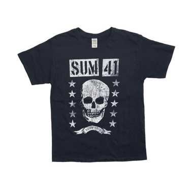 Rock T Shirt Sum 41 Us Tour 2016 Skull Death Face