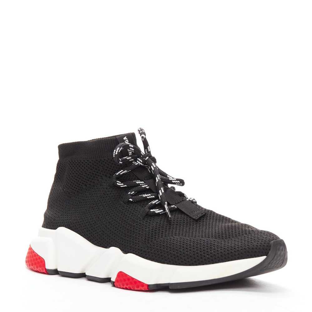 Balenciaga BALENCIAGA Speed black white red logo … - image 2