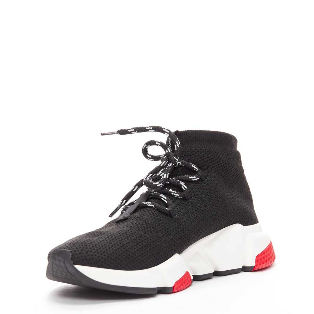 Balenciaga BALENCIAGA Speed black white red logo … - image 4