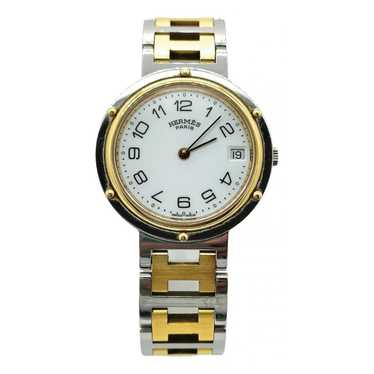 Hermès Clipper gold watch