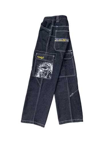 Louis Vuitton® Made To Order Embroidered Monogram Baggy Denim Pants Black.  Size 38 in 2023