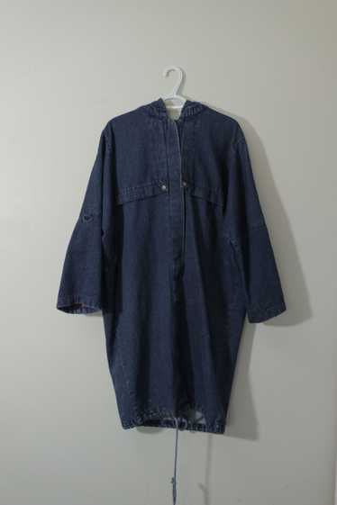 Vintage MJL & CO Vintage Hooded Denim Trench Coat 