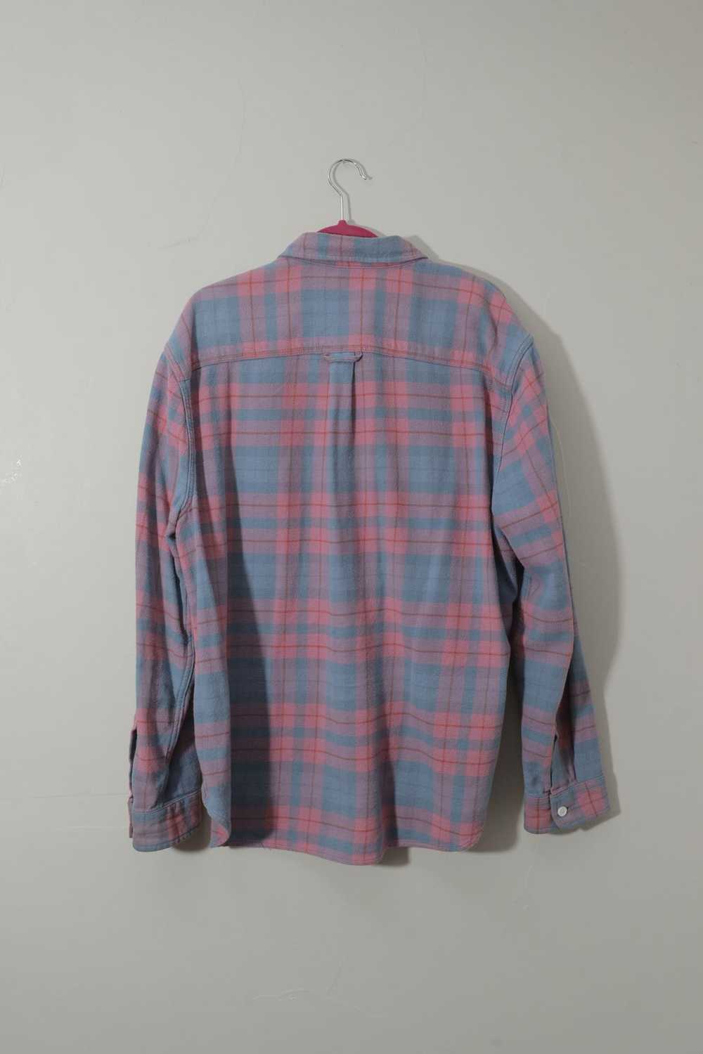 Vintage Free Assembly Pink and Blue Flannel (XXL) - image 2