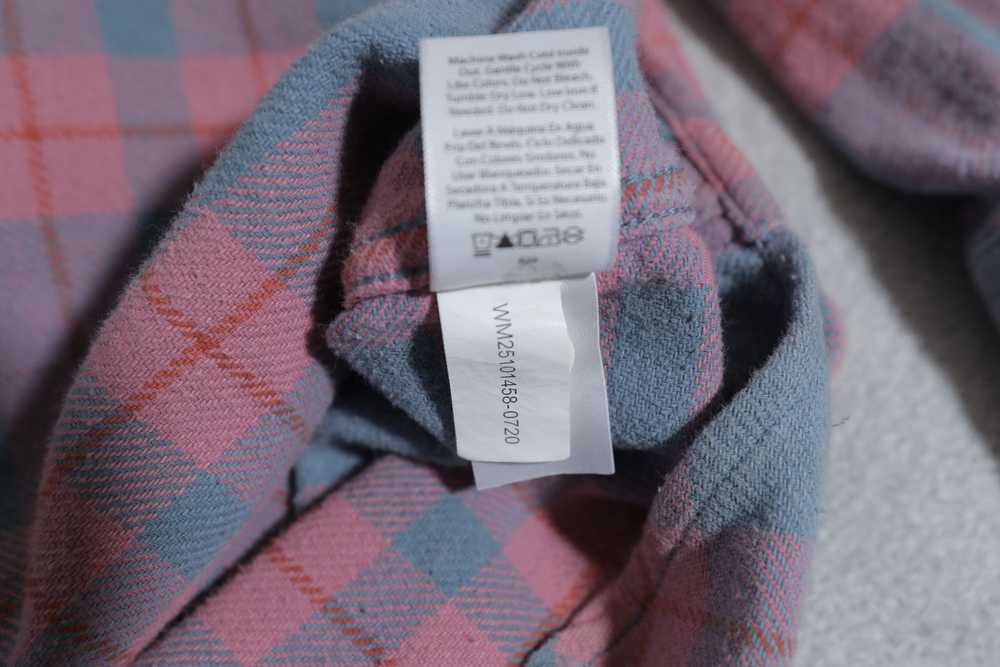 Vintage Free Assembly Pink and Blue Flannel (XXL) - image 9
