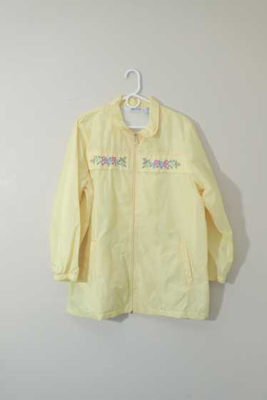 Vintage Blair Yellow Floral Embroidered Jacket (L)