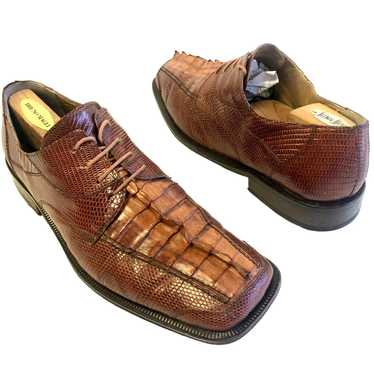 Unkwn David Eden Brown HORNBACK Alligator Croc LI… - image 1