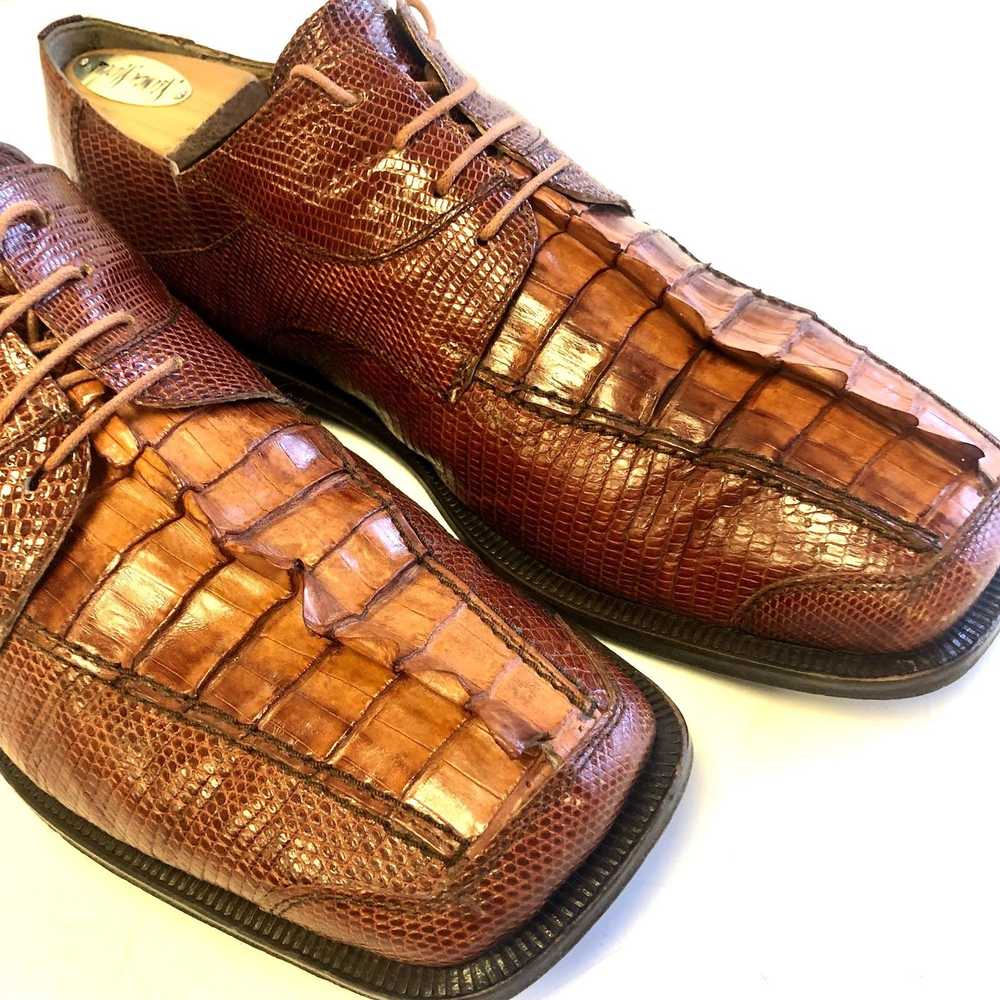 Unkwn David Eden Brown HORNBACK Alligator Croc LI… - image 5