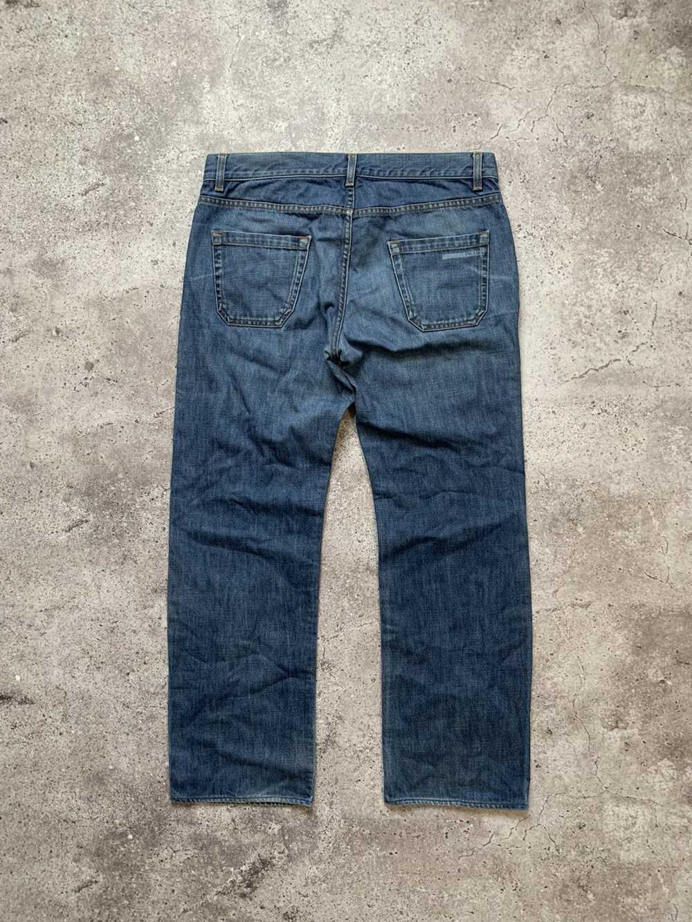 Prada Y2K Prada Blue Denim Faded Button-Fly Jeans - image 1