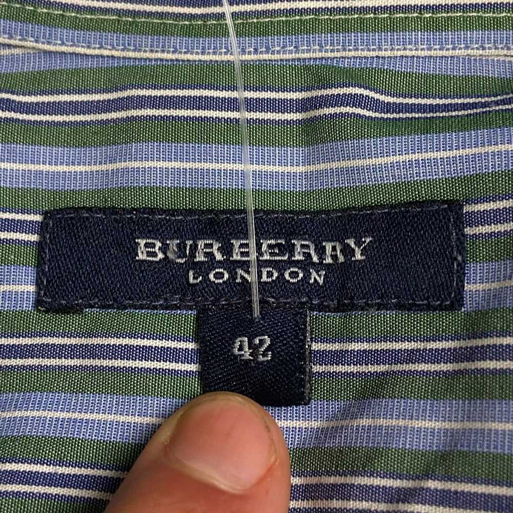Burberry × Luxury × Vintage Mens Shirt Long Sleev… - image 4