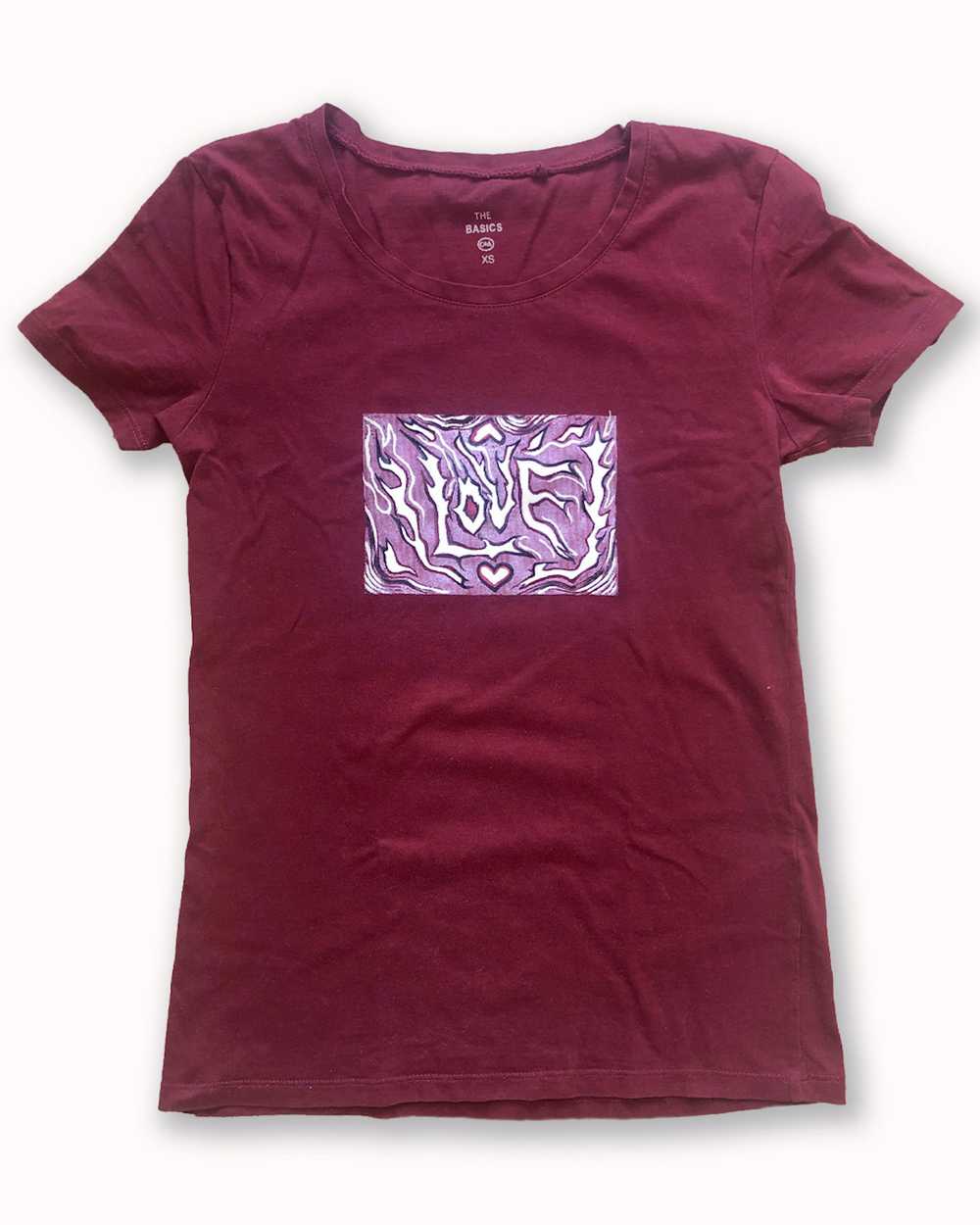 1 Of 1 × C&A 1 of 1 Love T-shirt upcycled with li… - image 1