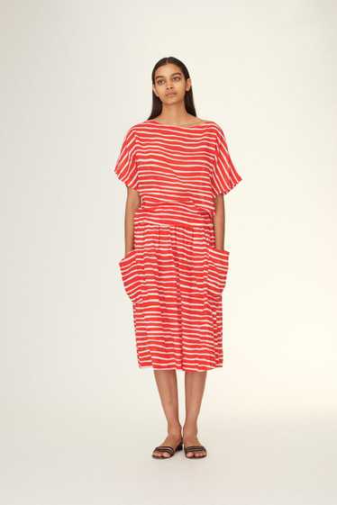 Calvin Klein Striped Silk Ensemble