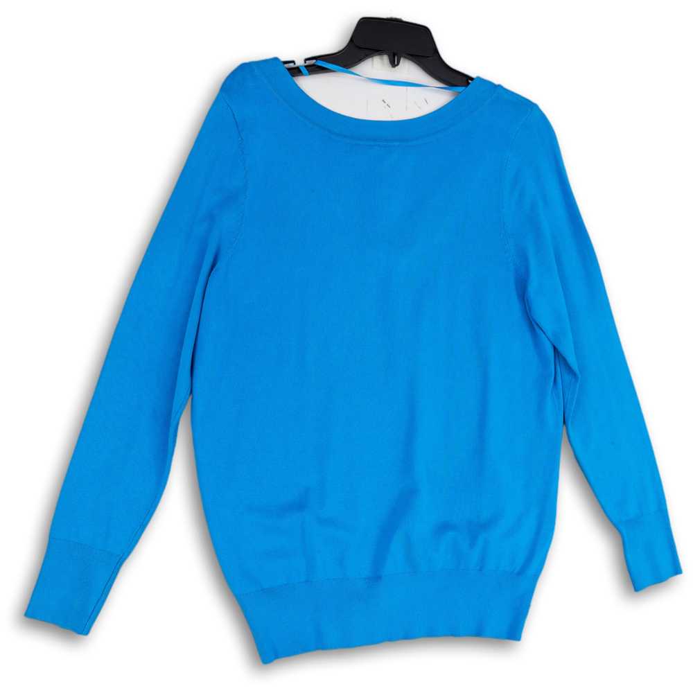 Lane Bryant NWT Womens Blue Tight-Knit Long Sleev… - image 2