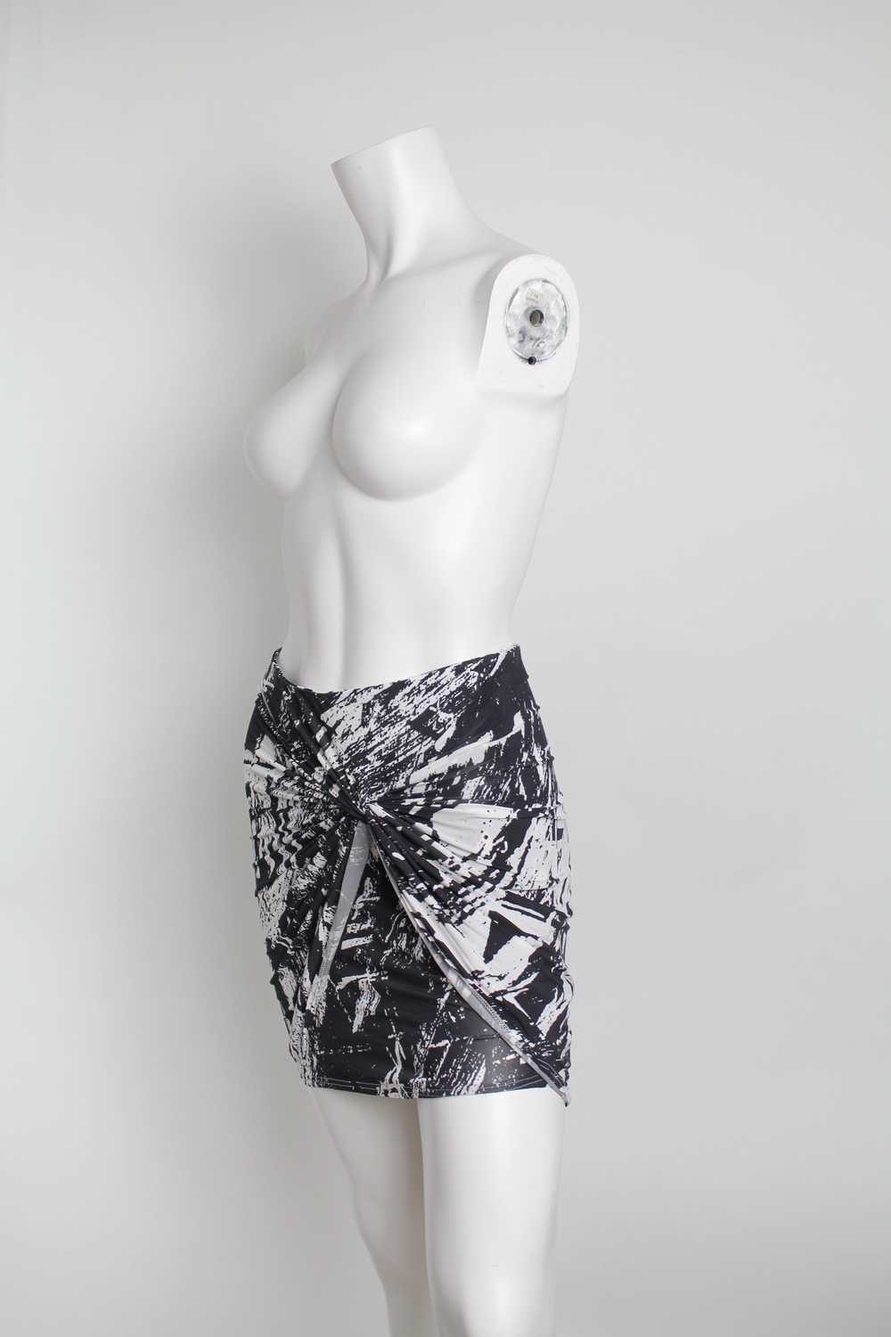 Y2K Helmut Lang Abstract Mini Skirt - image 2