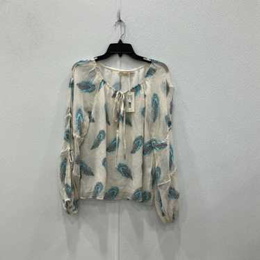 Shein Glowmode Womens Size M/L Blue Marble Print Active Feather