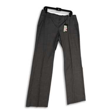 Buy the NWT Womens Black Flat Front Slash Pockets Straight Leg Dress Pants  Size 12