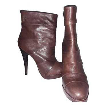 Just Cavalli Leather ankle boots