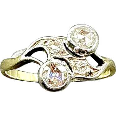 Antique Edwardian Diamond Toi et Moi Ring
