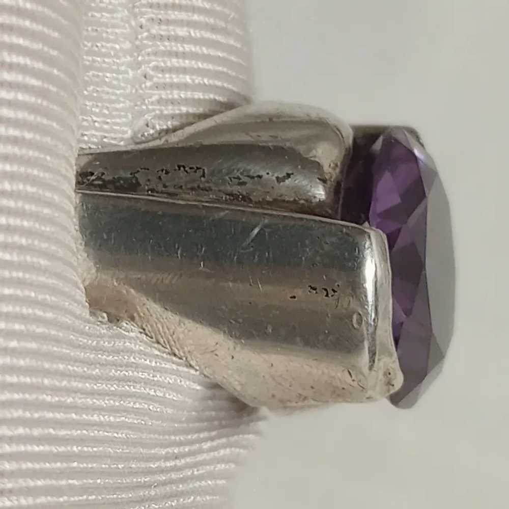 Taxco sterling silver ring Mid Century Modern pur… - image 12