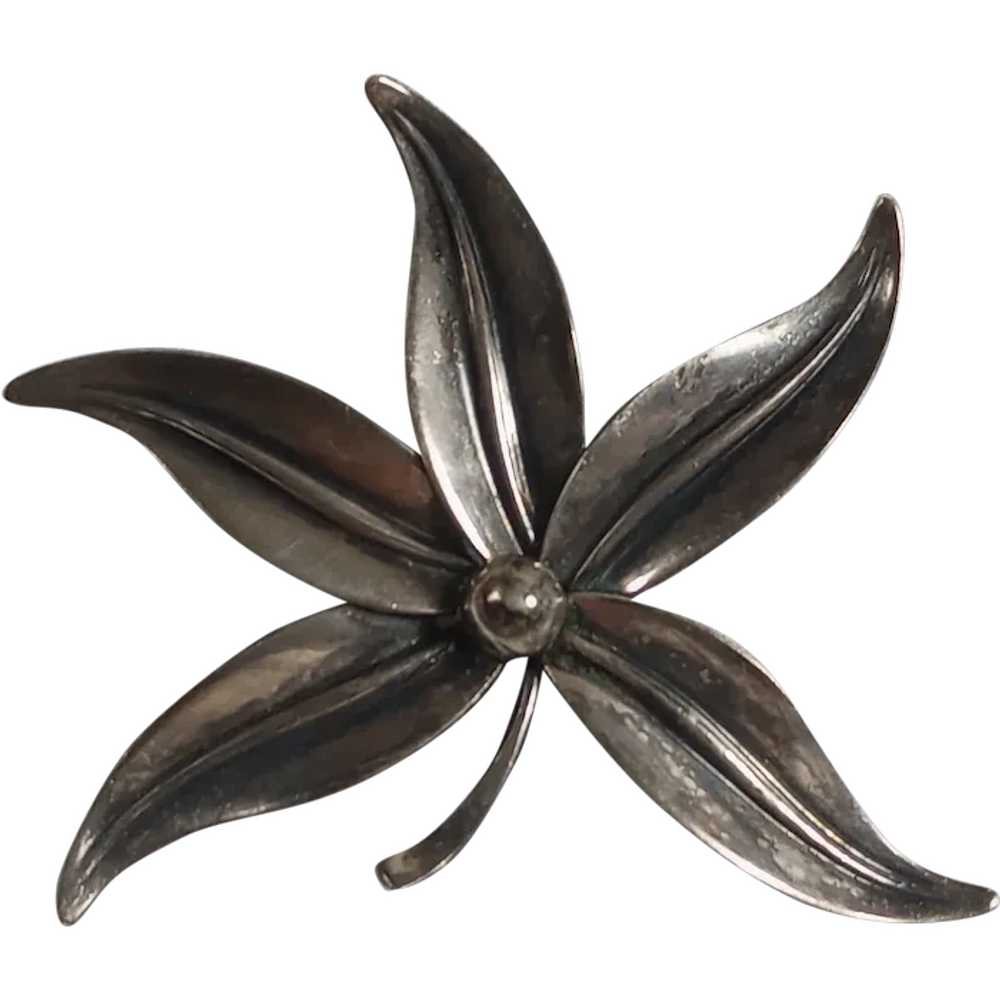 Niels Erik NE From sterling silver Denmark flower… - image 1