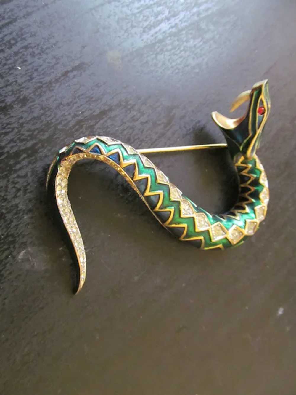 RARE JOMAZ Viper Snake brooch - image 4