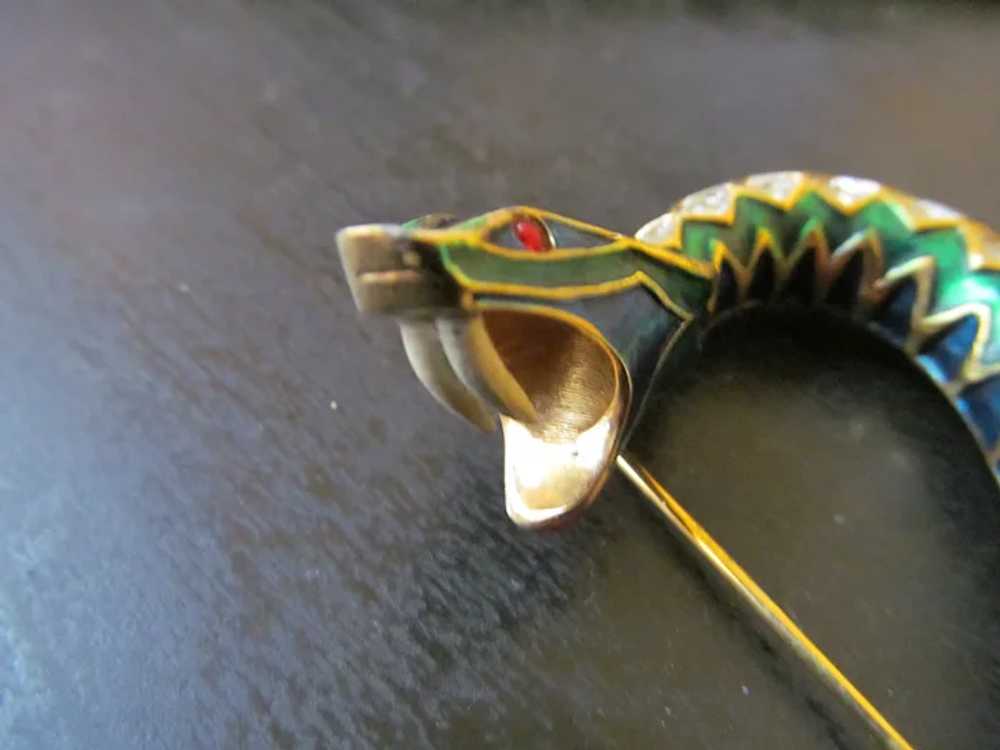 RARE JOMAZ Viper Snake brooch - image 5