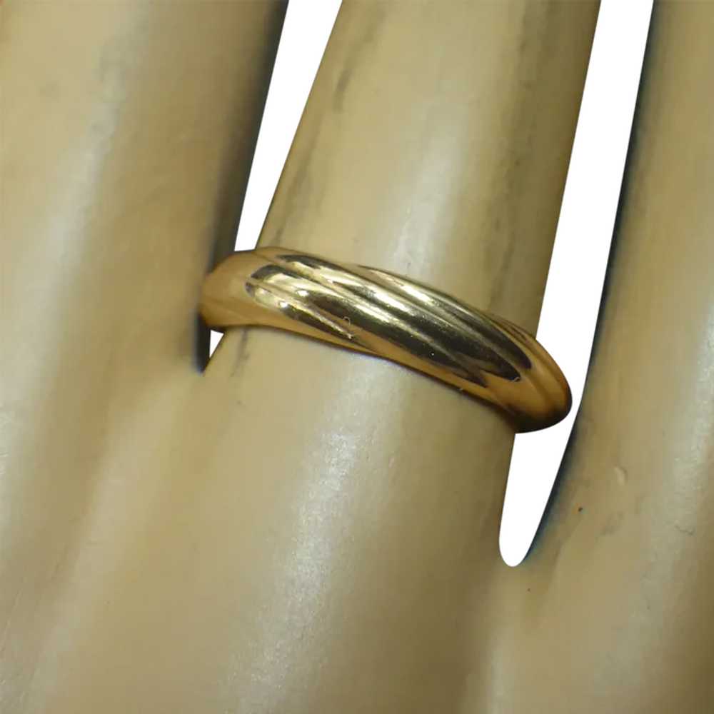 18k Rose Gold Band Ring, Wedding Band, Lovely Des… - image 1