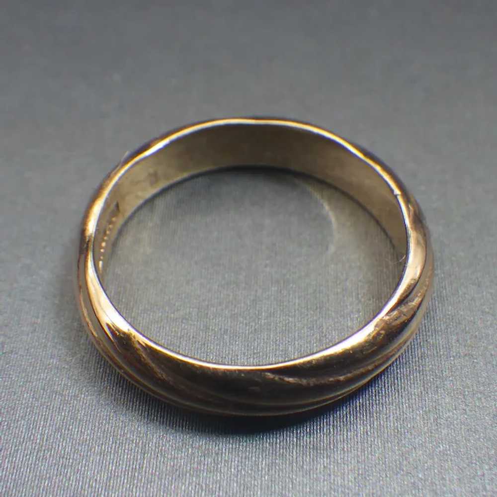 18k Rose Gold Band Ring, Wedding Band, Lovely Des… - image 3