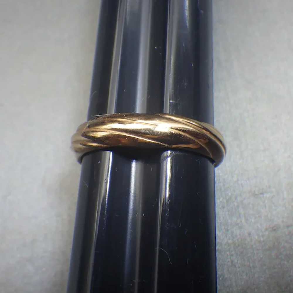 18k Rose Gold Band Ring, Wedding Band, Lovely Des… - image 4