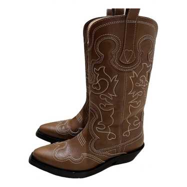 Ganni Leather riding boots
