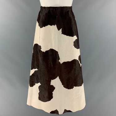 Marc Jacobs Brown Cream Calf hair Wrap Skirt - image 1