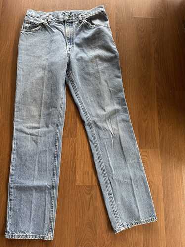 Vintage Lee Denim Jeans Light Blue Stone Wash Relaxed Fit 36x30