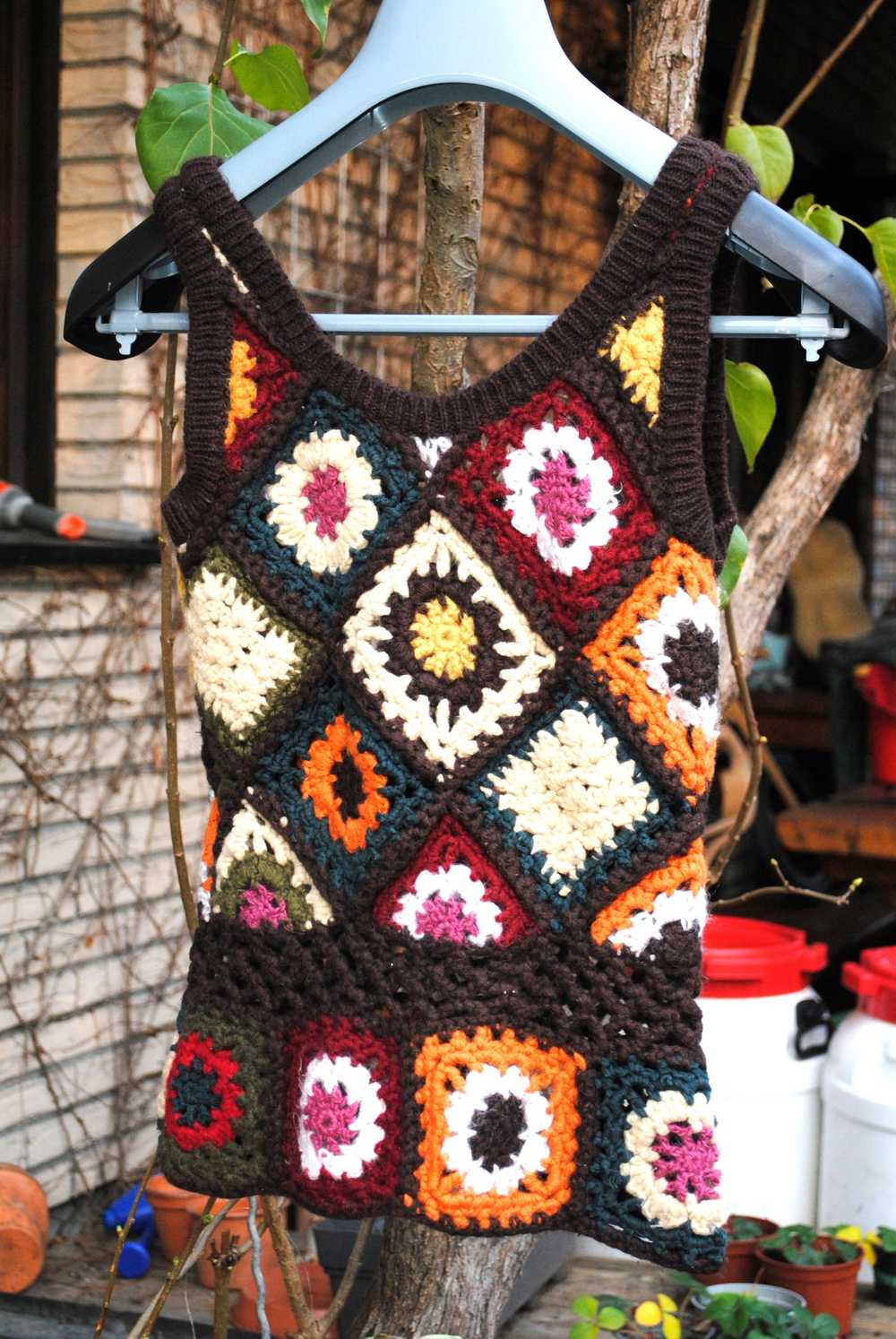 Dolce & Gabbana Vintage D&G Square Crochet Wool K… - image 4