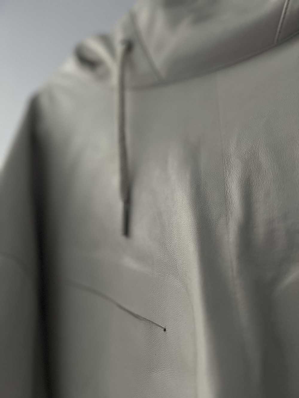Givenchy Givenchy Grey Lamb Leather Hoodie - image 3