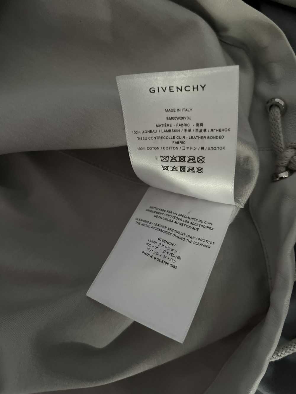 Givenchy Givenchy Grey Lamb Leather Hoodie - image 9