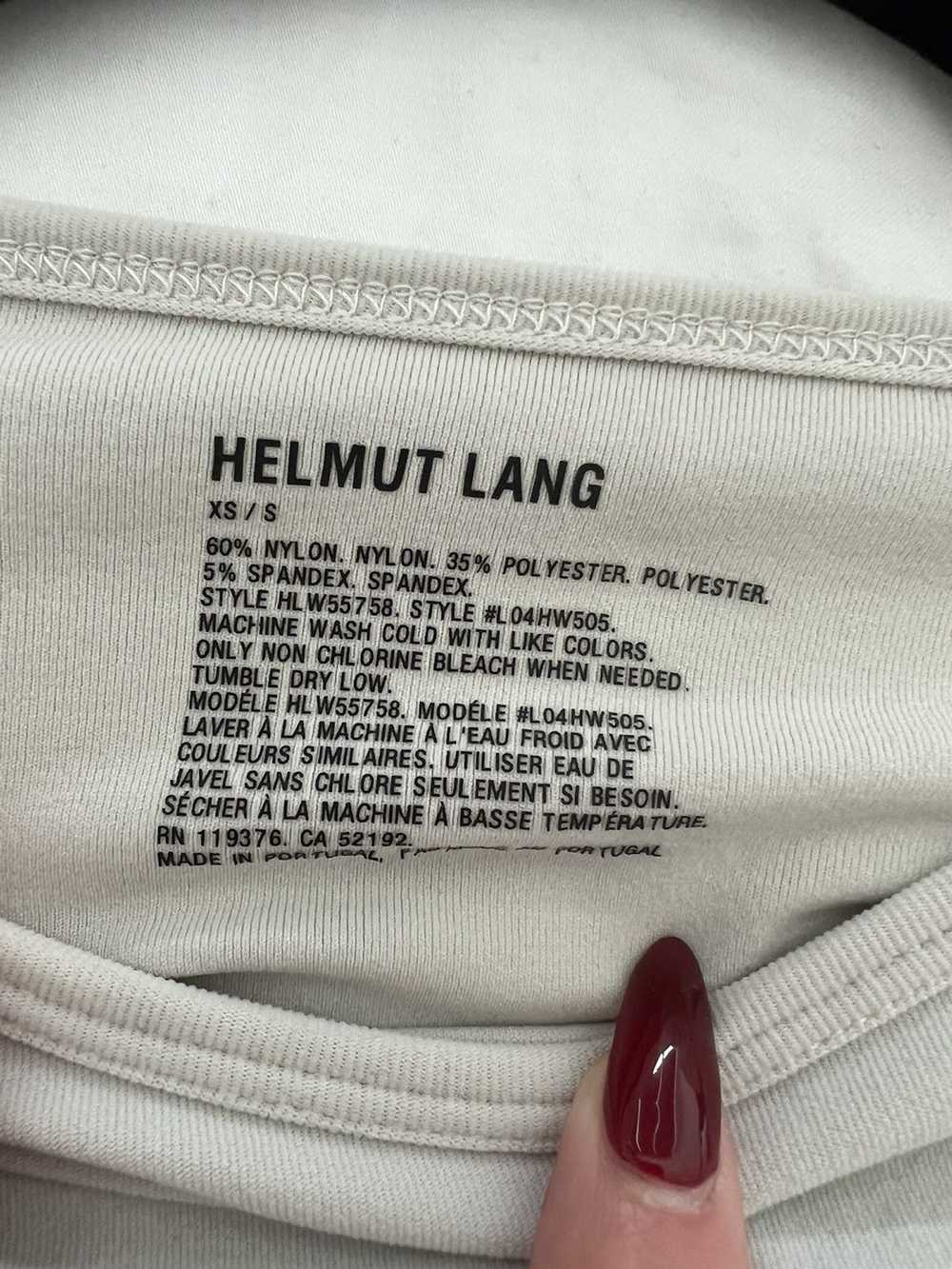 Helmut Lang Helmet Lang beige colorblock t-shirt - image 2