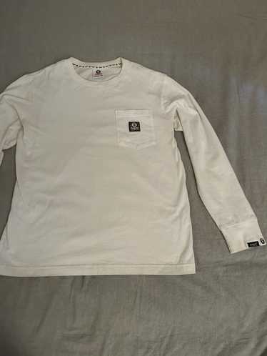 Bape White bape longsleeve pocket tee - image 1