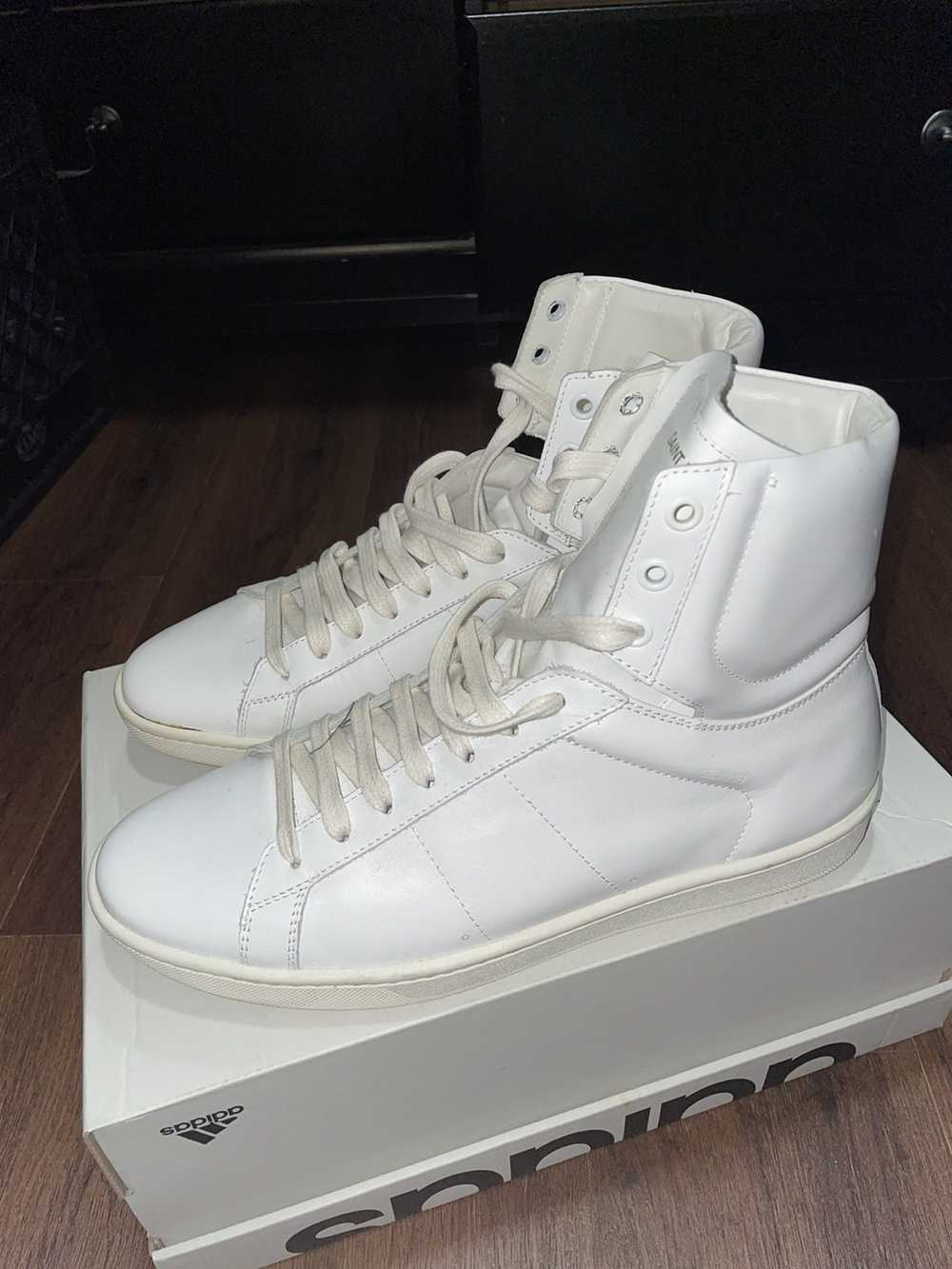 Saint Laurent Paris Saint Laurent Hi Top White Le… - image 1