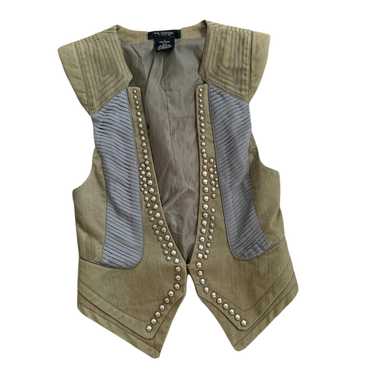 Miss Me MM Couture by Miss Me Accented Olive Vest - image 1