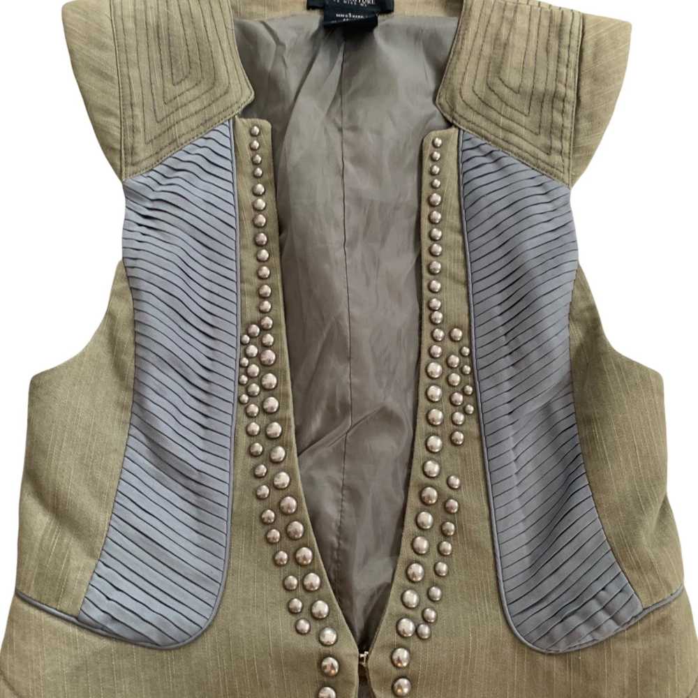 Miss Me MM Couture by Miss Me Accented Olive Vest - image 2