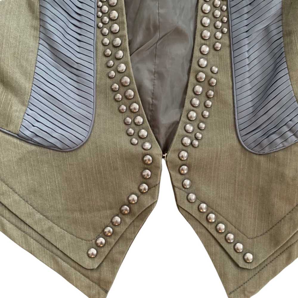 Miss Me MM Couture by Miss Me Accented Olive Vest - image 3