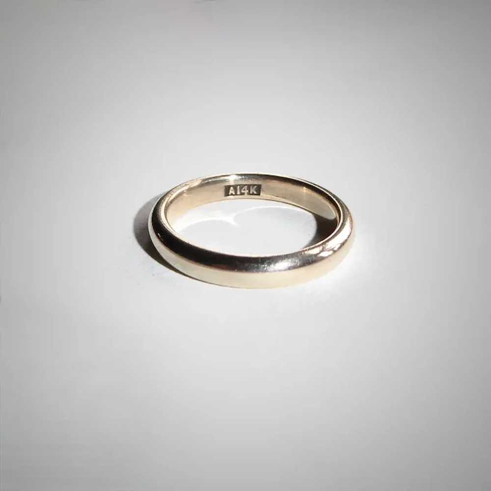 Edwardian 14k Classic Band Ring - image 10