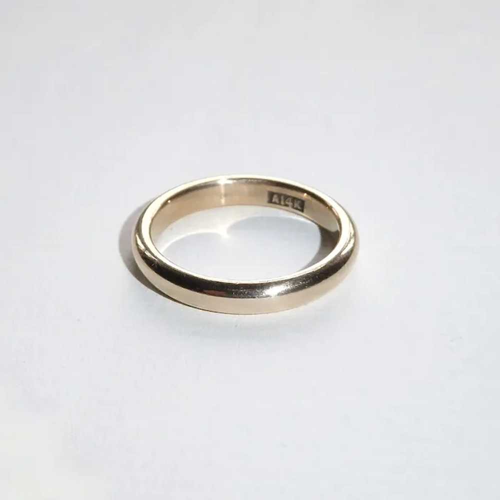 Edwardian 14k Classic Band Ring - image 3