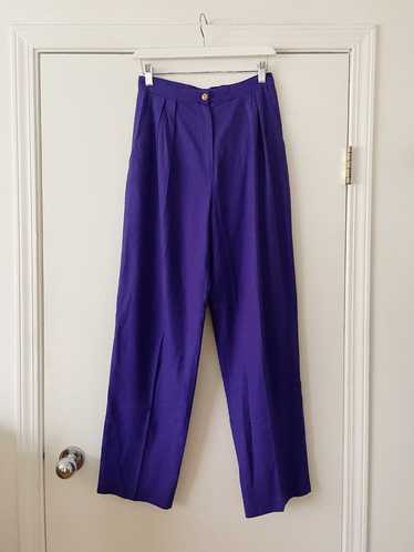 Vintage Raw Silk Trouser - Violet