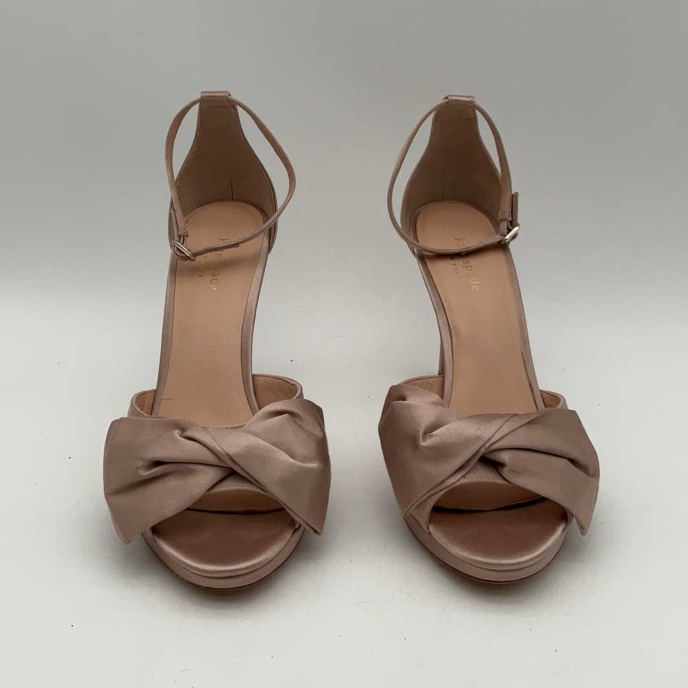 Kate Spade Womens Bridal Bow Brown Leather Open T… - image 2