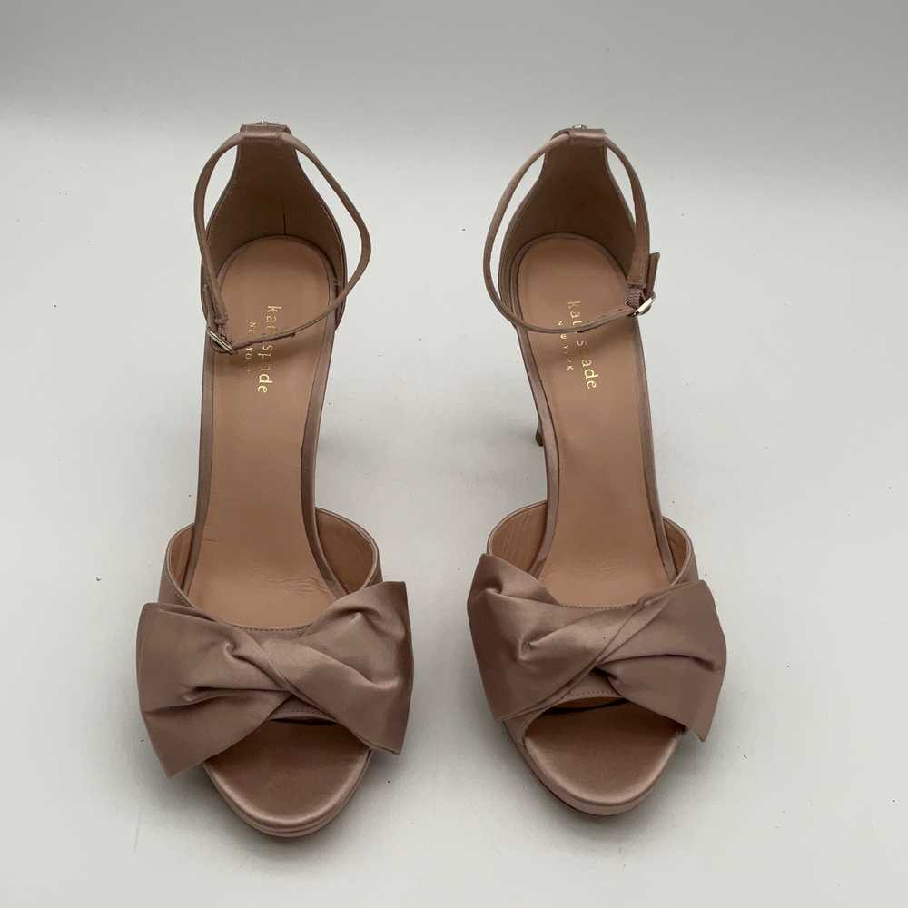 Kate Spade Womens Bridal Bow Brown Leather Open T… - image 5