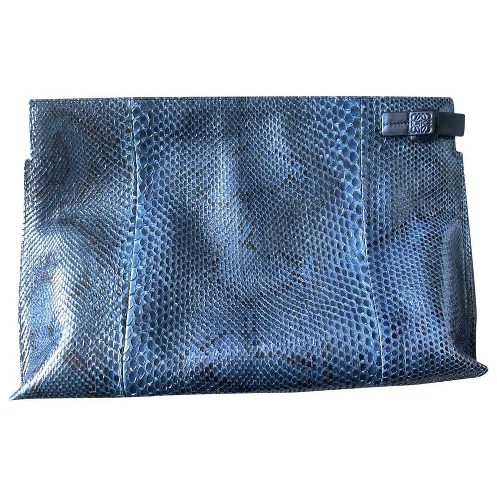 Loewe T Pouch leather clutch bag - image 1