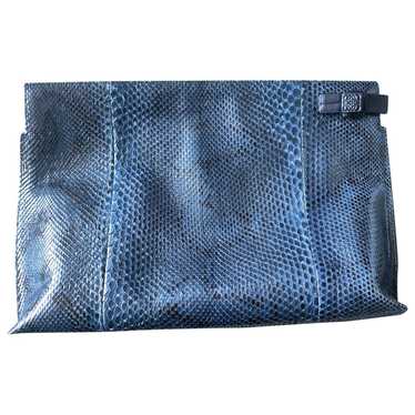 Loewe T Pouch leather clutch bag - image 1